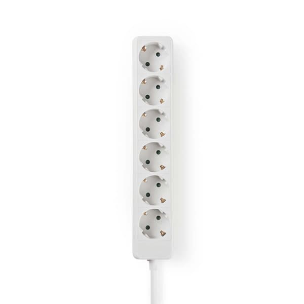 Nedis Udvidelse Socket | Stikprop med sidebens jord / Type F (CEE 7/7) | 6-vejs | 1.50 m | 3680 W | 16 A | Slags jordforbindelse: Sidekontakter | 230
