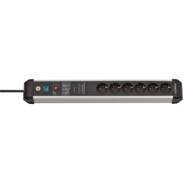 brennenstuhl Premium-Protect-Line 60.000A stikkontakt med overspenningsvern 6-veis 3m H05VV-F 3G1.5