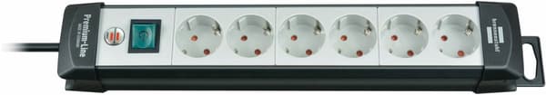 Brennenstuhl Premium-line, strømskinne med 6xCEE 7/4-udgang, 1xCEE 7/