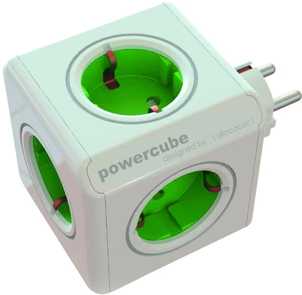 Allocacoc PowerCube Original, strømskinne med 5x CEE 7/4, 1xCEE 7/7 t