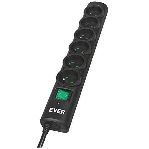 Ever Optima 3m Sort 6 AC stikkontakt(er) 250 V