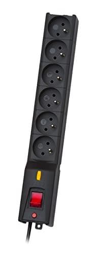 LESTAR LX 610 GA, overspændingsbeskytter, 1,5 m, sort 6 stikkontakter 230 V