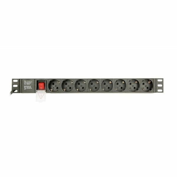 Förgreningslist 8 Tomas med Brytare GEMBIRD EG-PDU-014 3 m (3 m) Svart