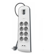Belkin BSV804ca2M Hvid 8 AC-udtag 2 m