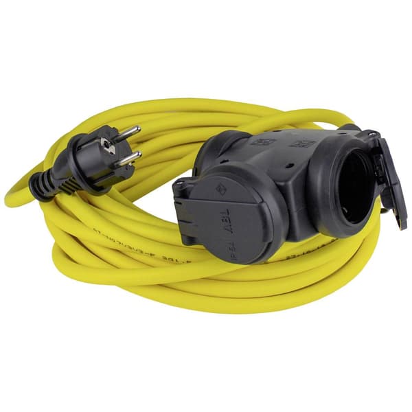 AS Schwabe 61457 Ström Förlängningskabel 16 A Gul 1.5 m AT-N07V3V3-F 3G 1,5 mm²