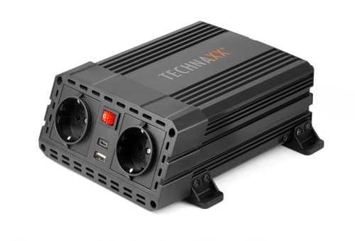 Falownik 600W DC 12V/AC 230V TE19 musta