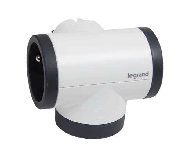 Rozgałęziacz  obrotowy 2xP+Z +USB AC-B/C