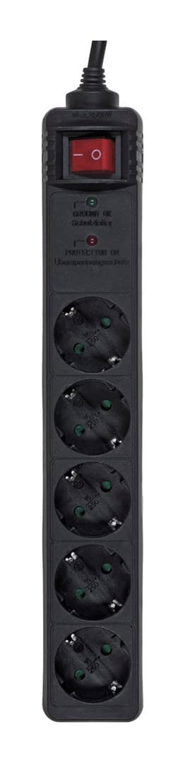 EnerGenie SPG5-C-15 ylijännitesuoja musta 5 AC pistorasia(t) 250 V 4,5 m
