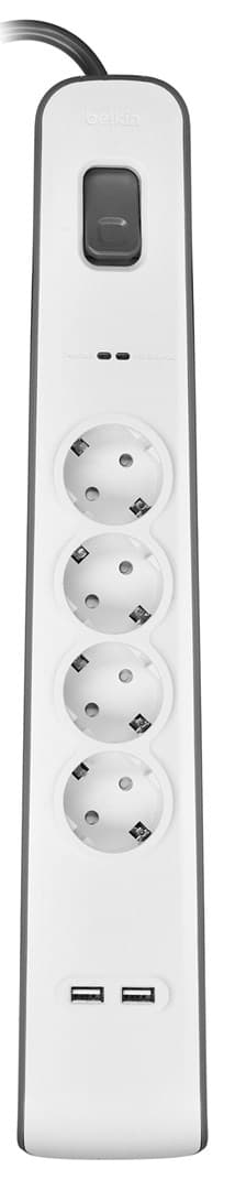 Belkin BSV401VF2M ylijännitesuoja Valkoinen 4 AC pistorasia(a) 2 m