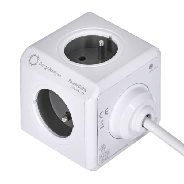 Allocacoc PowerCube Extended USB E(FR), 1,5 m strømforlænger 4 stikkontakter