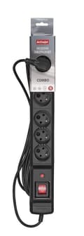 Miniatyrbillede 3 af 3: Activejet COMBO 6GN 5M sort strømskinne med ledning