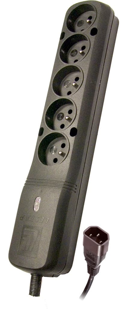 LESTAR LZ- 530 BW GA K.:CZ 1,5M IEC320 strømforlænger 1,5 m 5 AC stikkontakt(er) Indendørs Sort