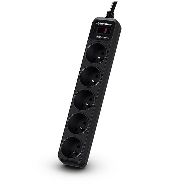 CyberPower Tracer III B0520SC0-FR ylijännitesuoja musta 5 AC pistorasia(a) 200 - 250 V 1,8 m