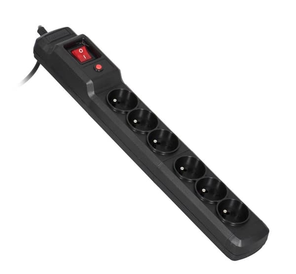 Activejet COMBO 6GN 3M sort strømskinne med ledning