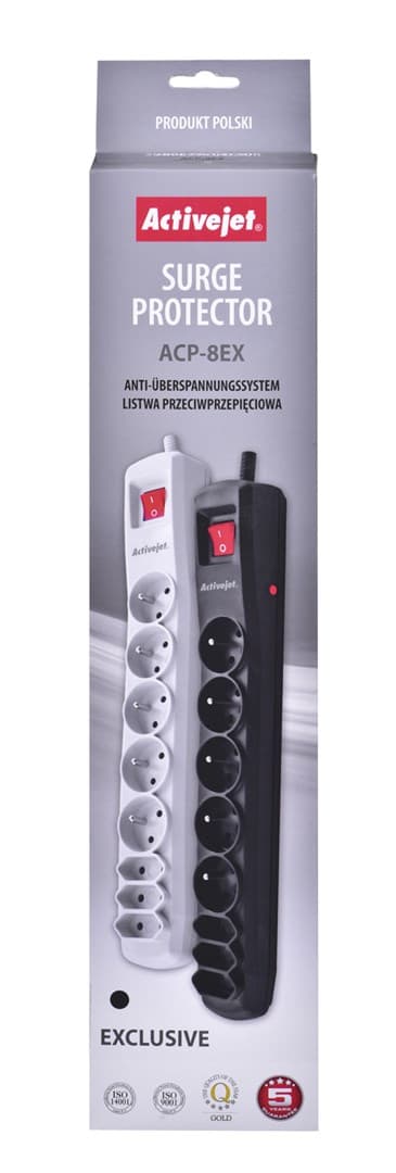 Activejet APN-8G/5M-BK strømskinne med ledning
