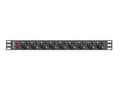Miniatyrbillede 2 af 4: LANBERG RACK POWER STRIP 19" PDU 1U 9X SHUKO