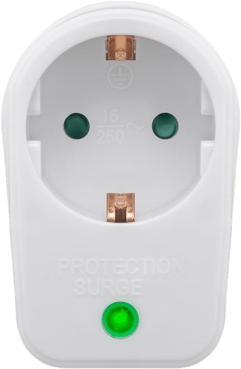 Goobay Adapter for stikkontakter med overspenningsvern Overspenningsvernbryter, 1 stikkontakt, hvit