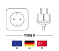 Miniatyrbilde 6 av 8: Goobay Adapter for stikkontakter med overspenningsvern Overspenningsvernbryter, 1 stikkontakt, hvit