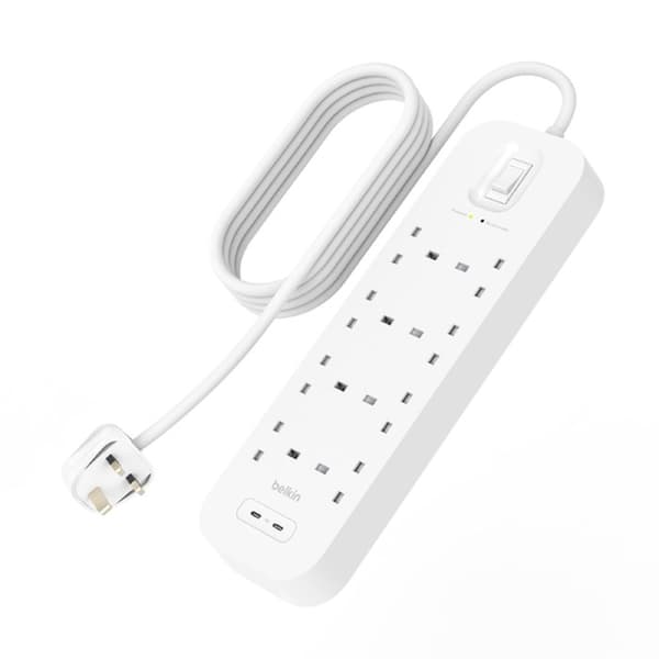 Belkin Connect White 8 AC pistorasia(t) 2 m