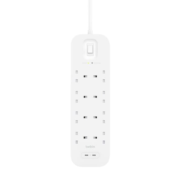 Belkin Connect White 8 AC pistorasia(t) 2 m