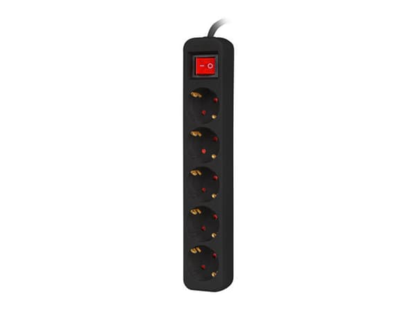 Listwa przedłużacz 3m 5x230 c  PS1-05F-0300-BK