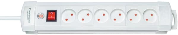 Brennenstuhl 6 way Extension Socket, 3m, White