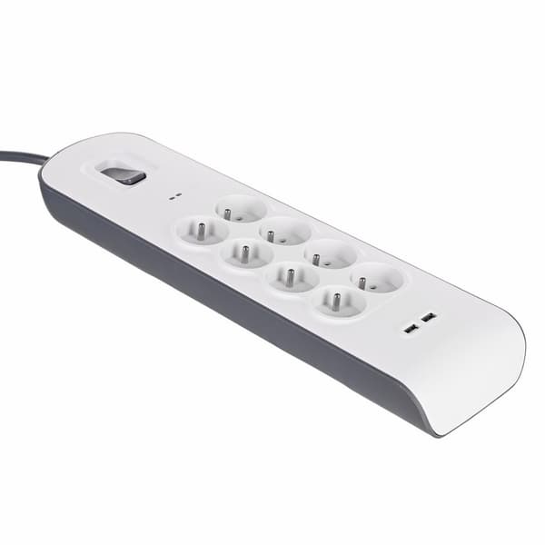Belkin BSV804ca2M Vit 8 AC-uttag 2 m