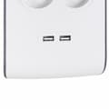 Miniatyrbild 6 av 10: Belkin BSV804ca2M Vit 8 AC-uttag 2 m