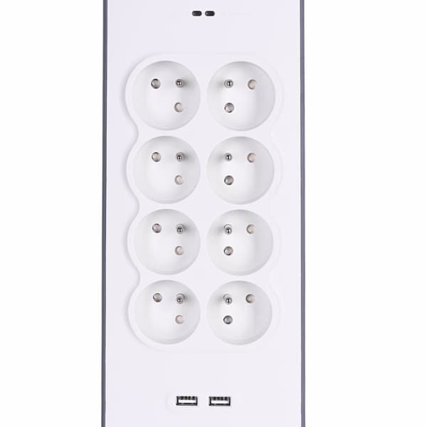 Belkin BSV804ca2M Vit 8 AC-uttag 2 m