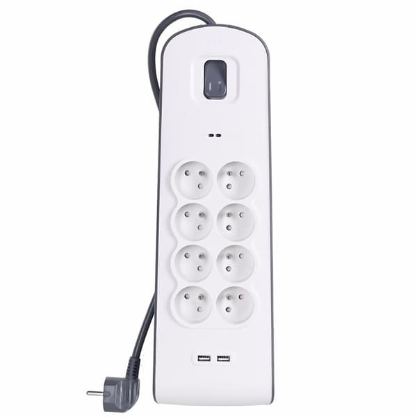 Belkin BSV804ca2M Vit 8 AC-uttag 2 m