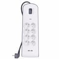 Miniatyrbild 1 av 10: Belkin BSV804ca2M Vit 8 AC-uttag 2 m