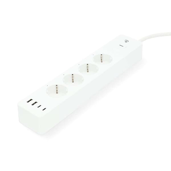 Nedis SmartLife Stikdåse | Wi-Fi | 2x USB-A / 2x USB-C™ / 4x plug with earth contact (CEE 7/3) | 16 A | 3680 W | 2.00 m | 0 - 55 °C | Android™ / IOS |