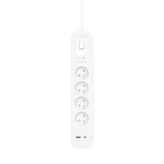 Belkin SRB001CA2M ylijännitesuoja Valkoinen 4 AC pistorasia(a) 2 m