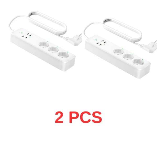 Wifi Smart Stikdåse Strømfordeler, 3 AC Stik, 4 USB Porte,1 PC-EU version, 220V