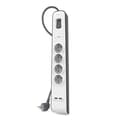 Miniatyrbillede 2 af 2: Belkin BSV401CA2M overspændingsbeskytter Sort, Hvid 4 AC-stikkontakt(er) 2 m