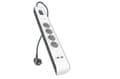 Miniatyrbillede 1 af 2: Belkin BSV401CA2M overspændingsbeskytter Sort, Hvid 4 AC-stikkontakt(er) 2 m