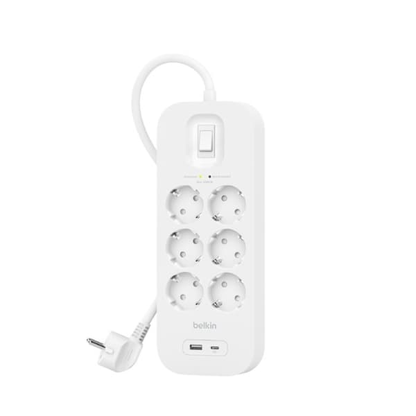 Belkin Connect White 6 stikkontakt(er) 2 m