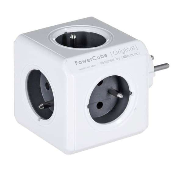 Allocacoc PowerCube Original Type E strømforlænger 5 AC stikkontakt(er) Indendørs Grå