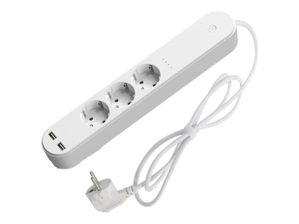 Denver SHP-310U Smart strømstrip 3-stik 16A Hvid