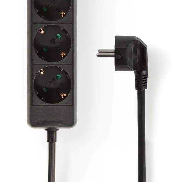 Nedis Jatkojohto | Maadoitettu virtaliitin / Tyyppi F (CEE 7/7) | 6-suuntainen | 3.00 m | 3680 W | 16 A | Maadoituksen tyyppi: Sivukontaktit | 230 V A