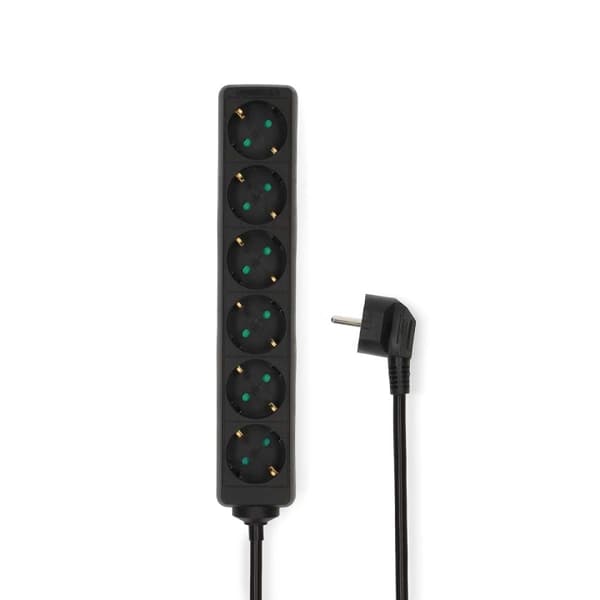Nedis Jatkojohto | Maadoitettu virtaliitin / Tyyppi F (CEE 7/7) | 6-suuntainen | 3.00 m | 3680 W | 16 A | Maadoituksen tyyppi: Sivukontaktit | 230 V A