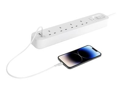 Belkin SRB001VF2M ylijännitesuoja Valkoinen 4 AC-pistorasiaa 2 m
