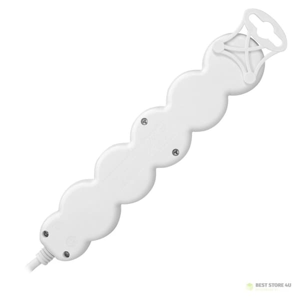 5-vejs forlængerledning 2P+Z (schuko), 1,5m H05VV-F 3x1,0mm?, Imax=10A, hvid