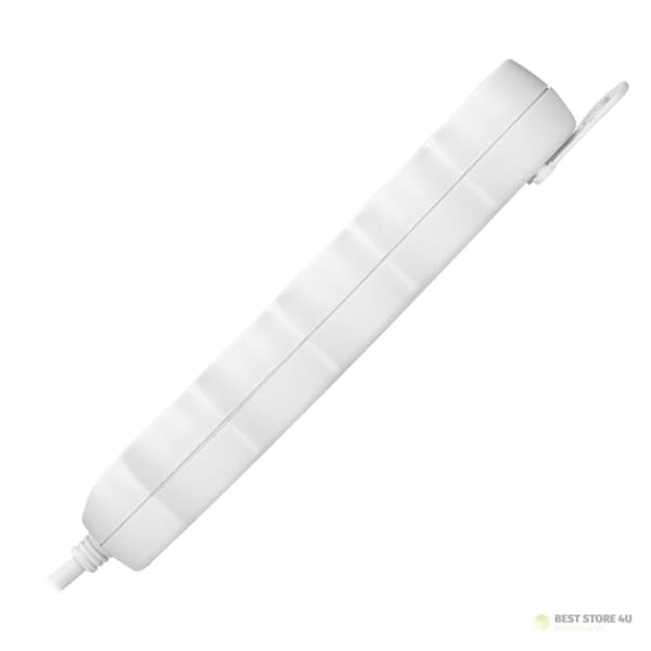 5-vejs forlængerledning 2P+Z (schuko), 1,5m H05VV-F 3x1,0mm?, Imax=10A, hvid