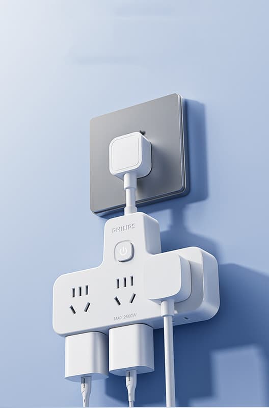 Philips Socket Panel En til to til tre Udvidet Multi-Hole Funktion Konverter Socket Kobling Kort Socket Sovesal Hjem