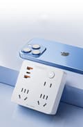 Miniatyrbillede 3 af 5: Philips USB-stikkonverter til udvidelse af multifunktionel strømforsyning til hurtig opladning med trådløs stikkontakt