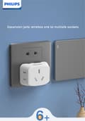 Miniatyrbillede 4 af 5: 170 Philips 1 til 3 mini socket konverter ny national standard uafhængig sikkerhedsdør multi-hul trådløst stik printkort