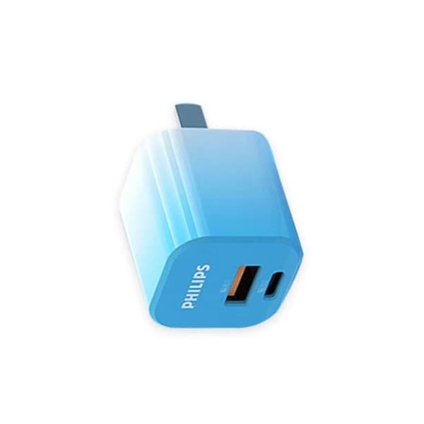 Philips Pikalataus USB kahdella portilla Type-C Universal Apple Samsung matkapuhelin iPad Tablet Charging Connector Mini
