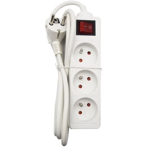 Husholdningsenhed - GAO - 3 2P+T stikkontakter - Med afbryder, NF-kompatibel