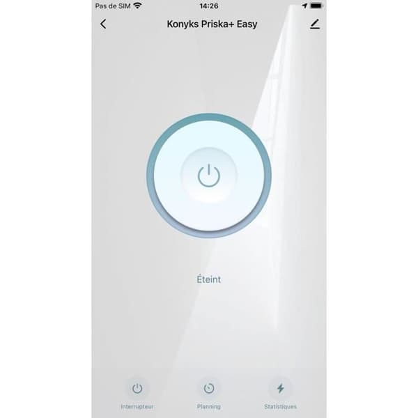 WiFi + BT-anslutet uttag, 16A, 3680W, förbrukningsmätare - Konyks Priska+ Easy